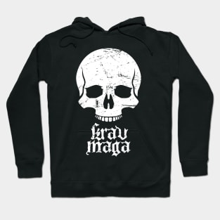 Distressed Krav Maga Skull Hoodie